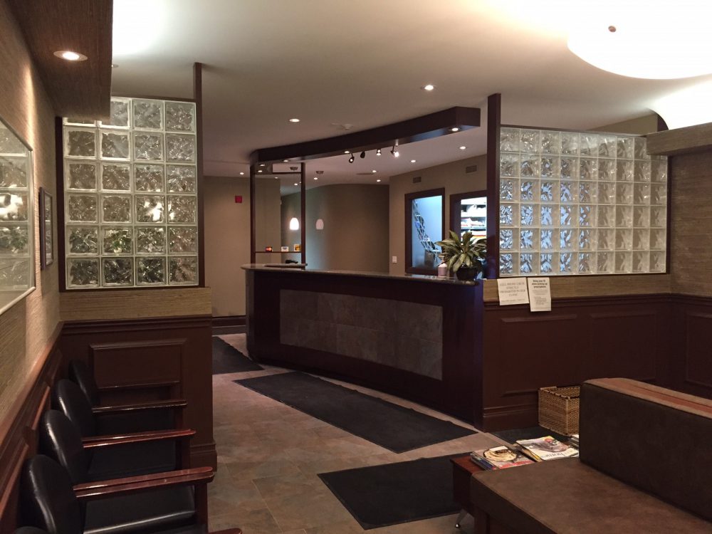 Waiting area, side view