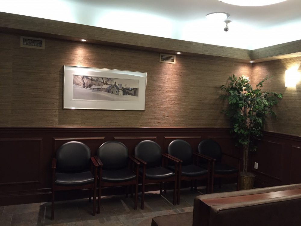 Waiting area, back view